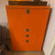 1980 Brown Wood Chest of Drawers with Fold-Out Work Surface and Angled Desktop