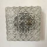 Vintage square molded glass ceiling light