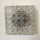 Vintage square molded glass ceiling light