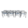 Set of 8 lyze chairs, emu