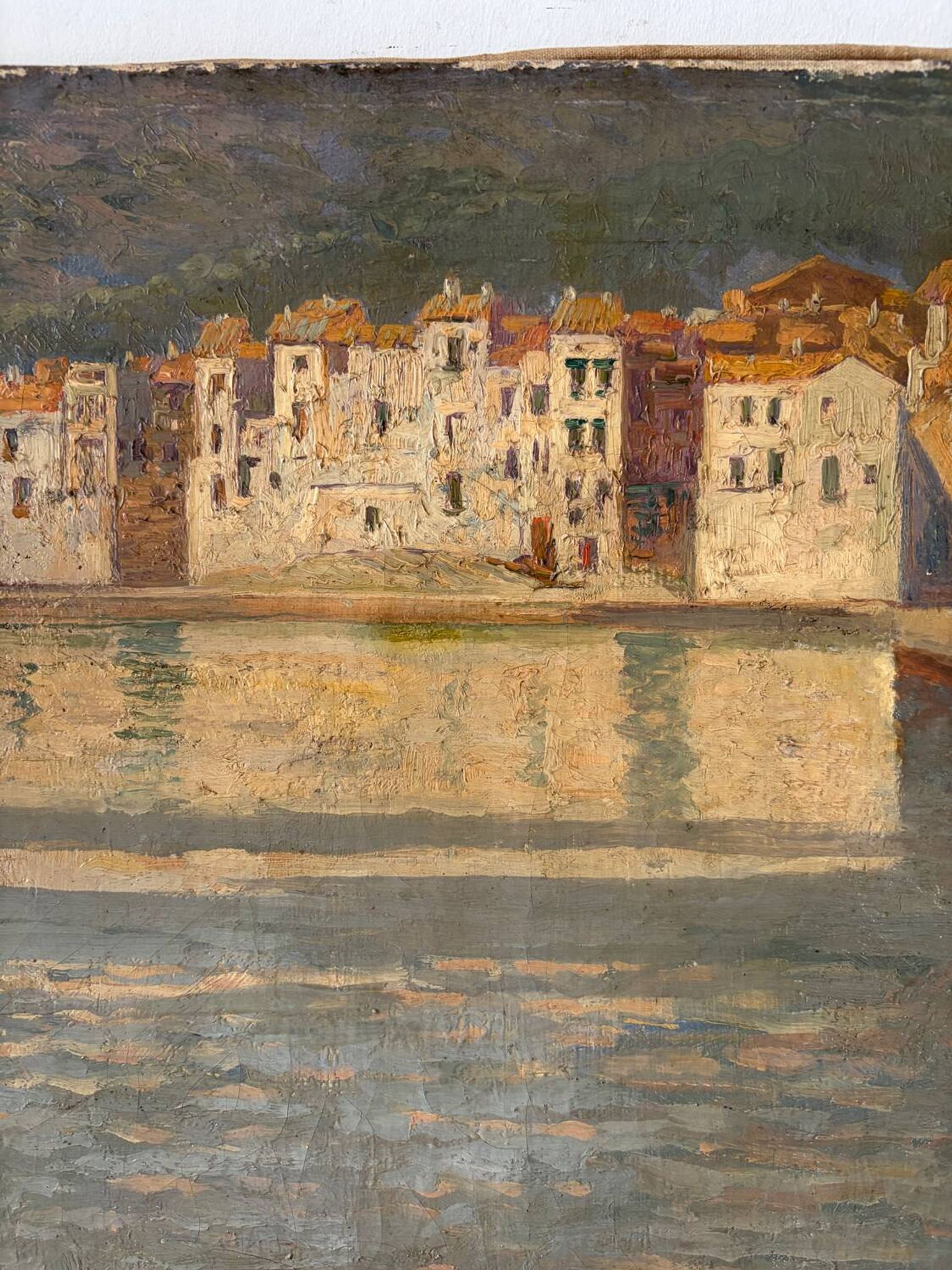 Bay of Cadaqués, oil on canvas signed Laurent Auberge de Gracias (1865-1920)