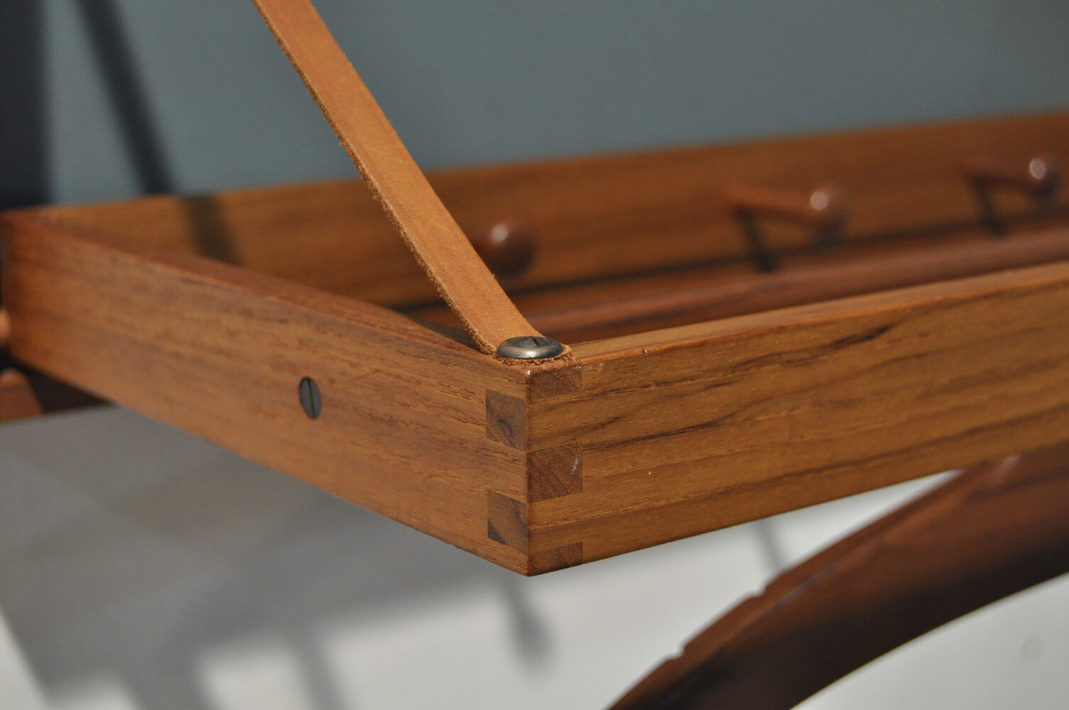 Teak coat rack by Adam Hoff & Poul Ostergaard for Virum, 1950s
