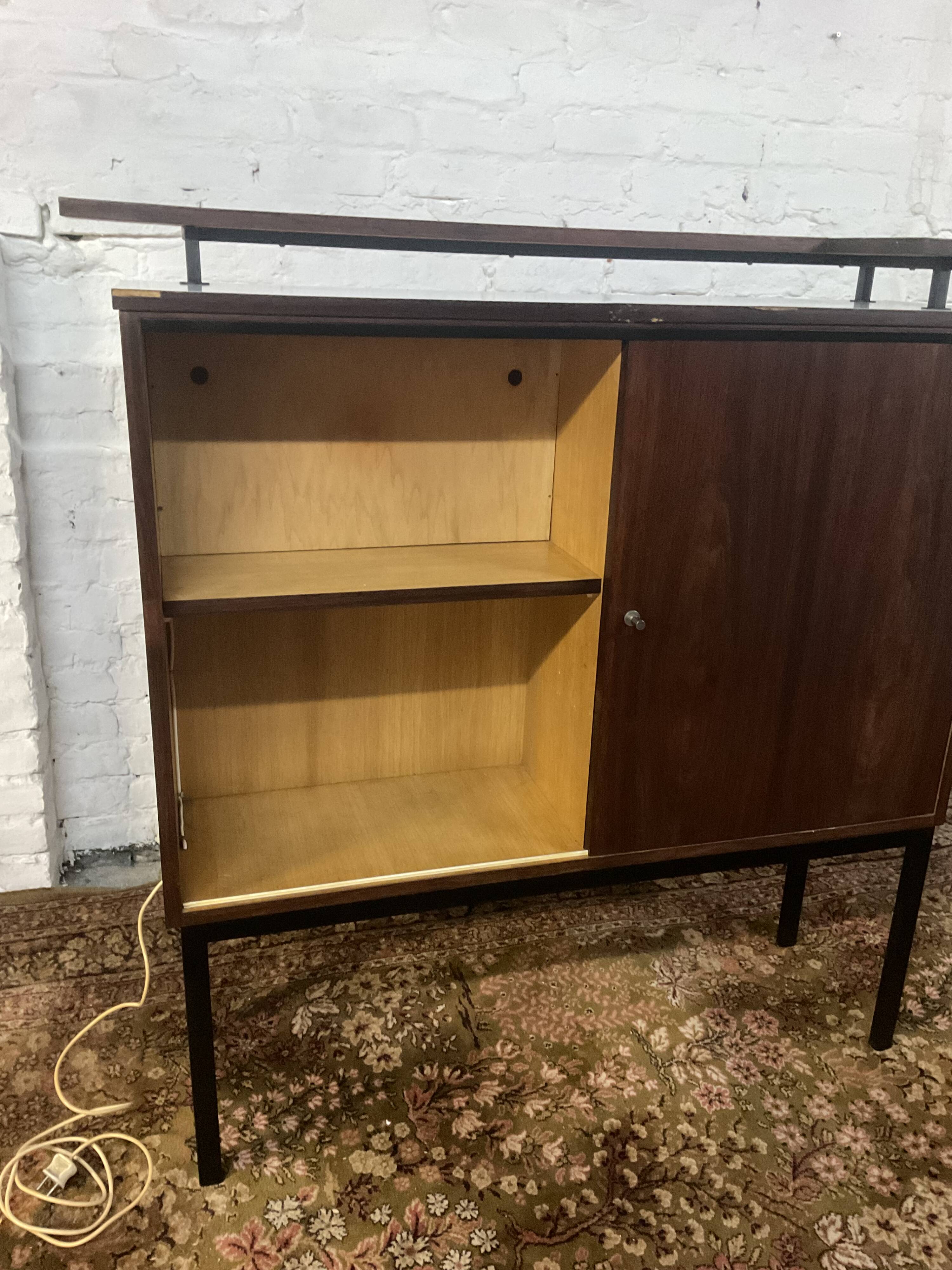 Vintage rosewood bar by Metalform from the 60s