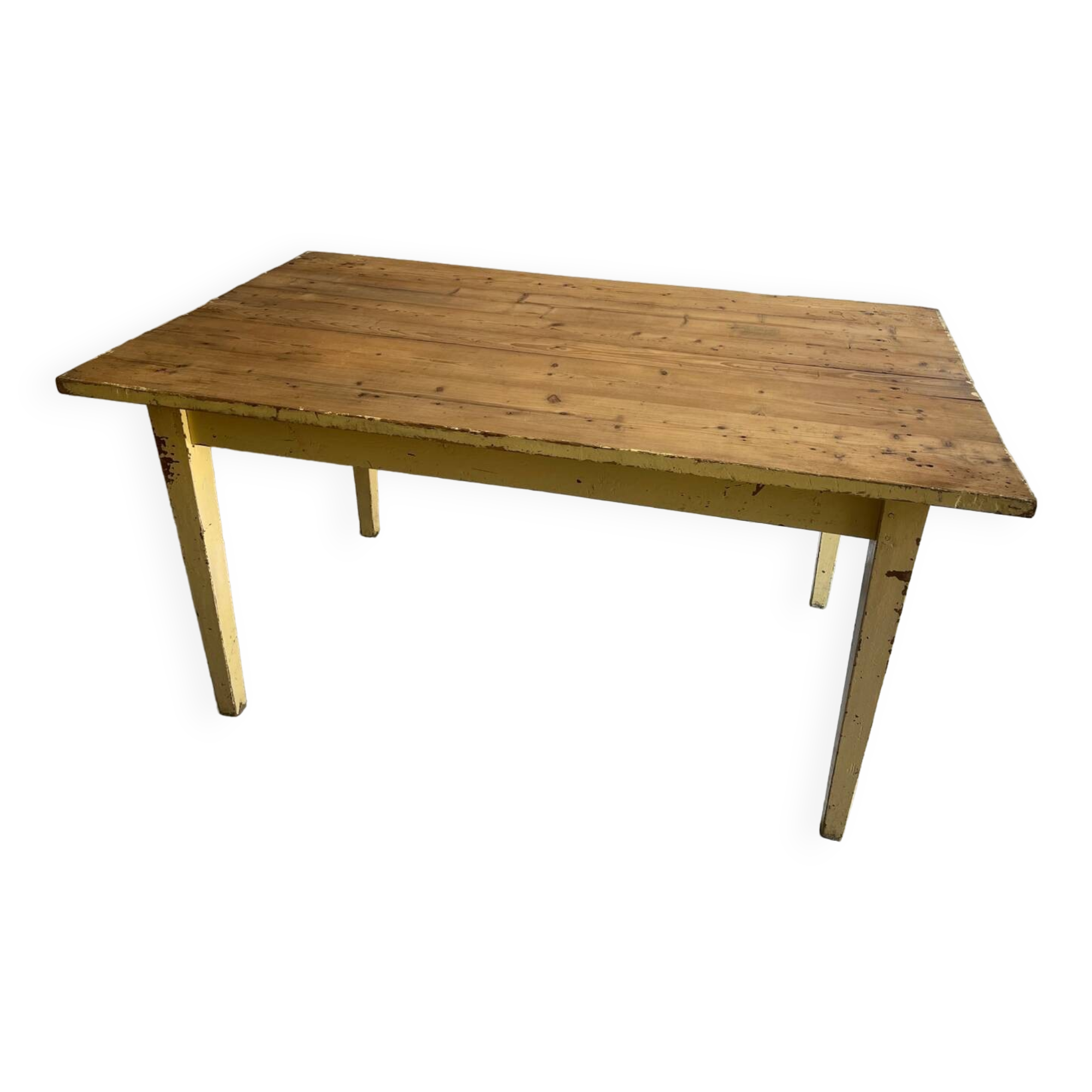 Table de ferme vintage en bois