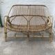 Vintage rattan bench