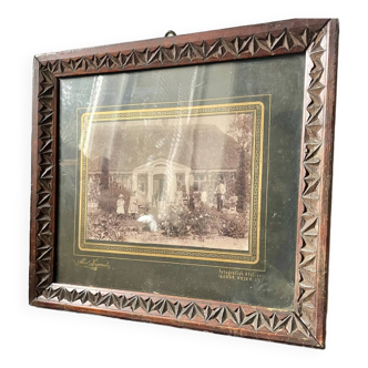 Antique Frame handcarved wood 29 cm x 25.5 cm