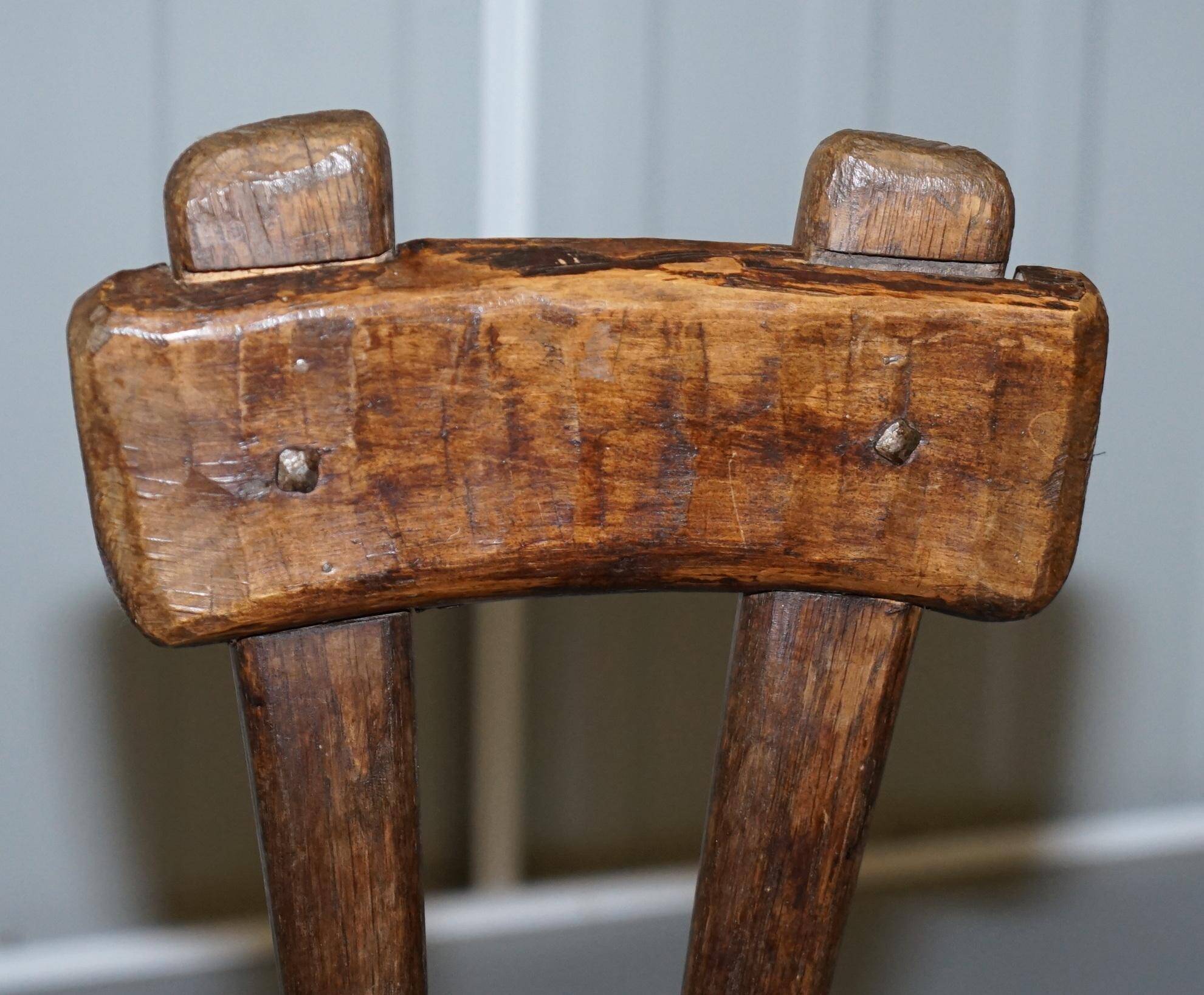 French nursing chair hand-carved in chestnut around 1760