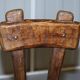 French nursing chair hand-carved in chestnut around 1760