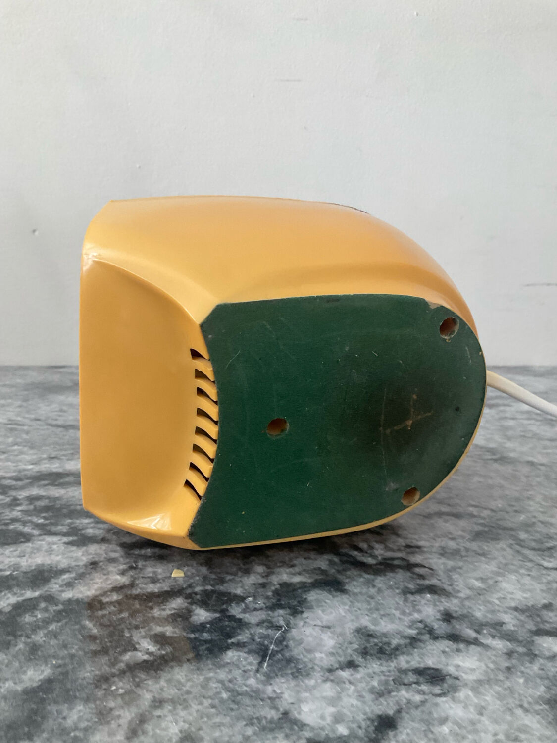 Timco articulated desk lamp with alarm clock from the 1970s.