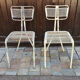 Paire de chaises métal perforé René Malaval 1950