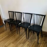 Set of 6 black Baumann N153 chairs