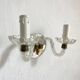 2-light murano glass and mirror wall light