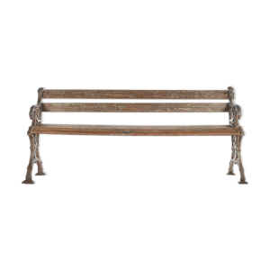 banc en bois et fonte