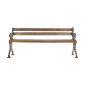 Wooden bench and cast iron