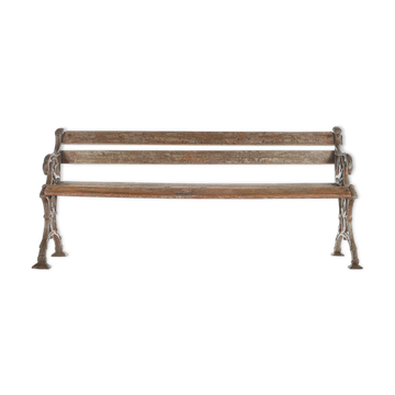 Wooden bench and cast iron