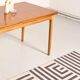 Vintage Scandinavian style dining table, side extensions