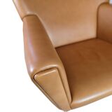 Wingchair Model Ch445 In Walnut Elegance Leather By Hans J. Wegner