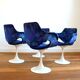 Suite of 4 armchairs feet tulip 1960s