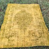 Tapis design style délavé  vert et jaune 149x230