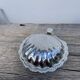 Silver-plated metal shell butter dish