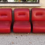 Suite of 5 vintage modular armchairs 60s