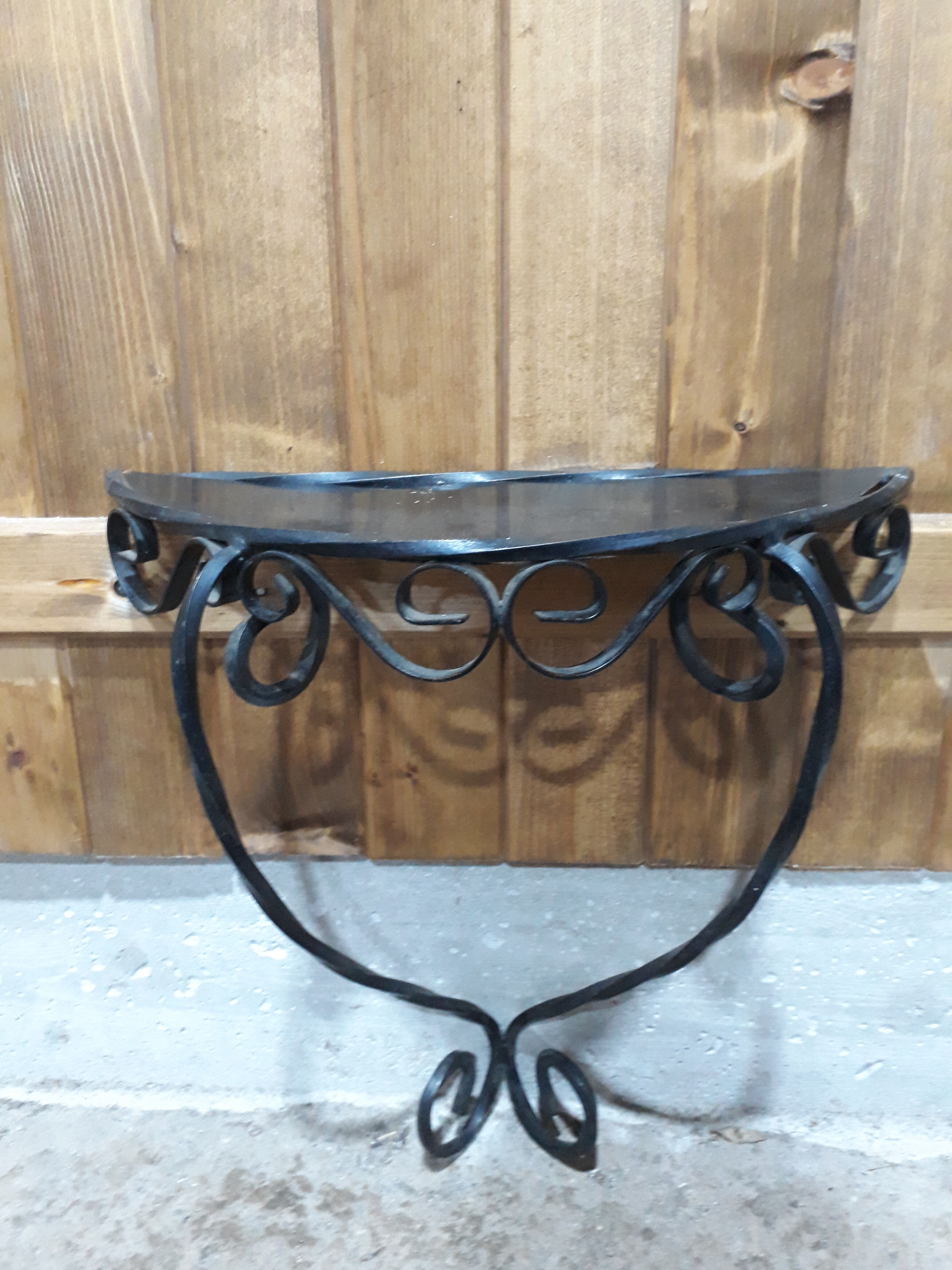 Console en fer forgé torsadé - années 50