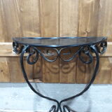 Twisted wrought iron console - 50s