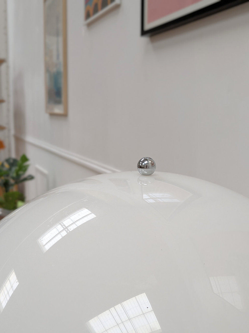 White Panthella lamp