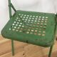 Industrial style metal terrace or garden chairs, folding