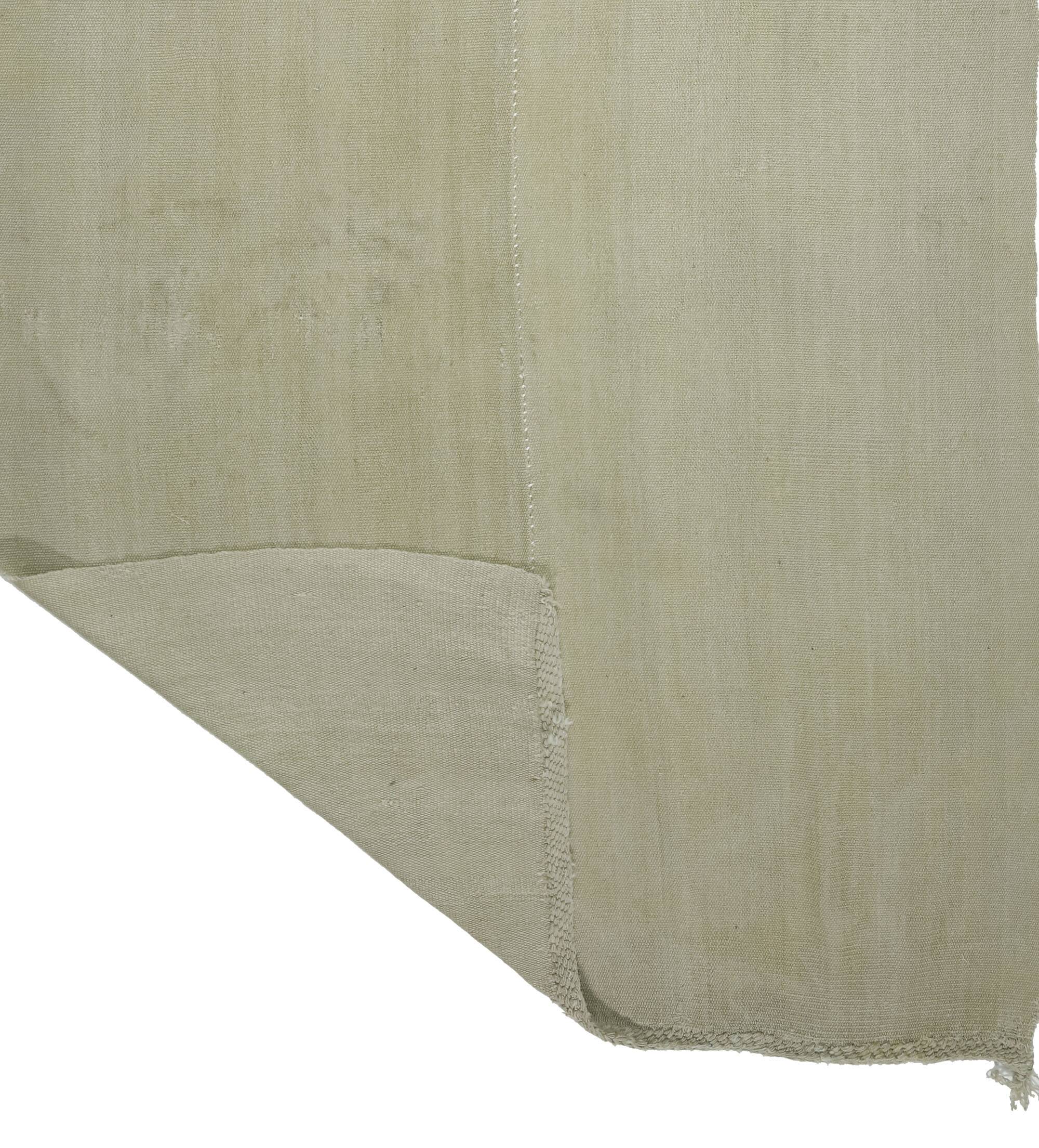 Turkish Kilim Konya 150x253 cm Plain White Minimalist Vintage