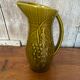 Old pitcher sarreguemines green ceramic vintage vine decor