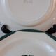 Set of 6 flat green plates Aubagne