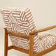 Modern vintage ecru ethnic armchair 1970