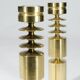pair of scandinavian brass candlesticks  circa 1960