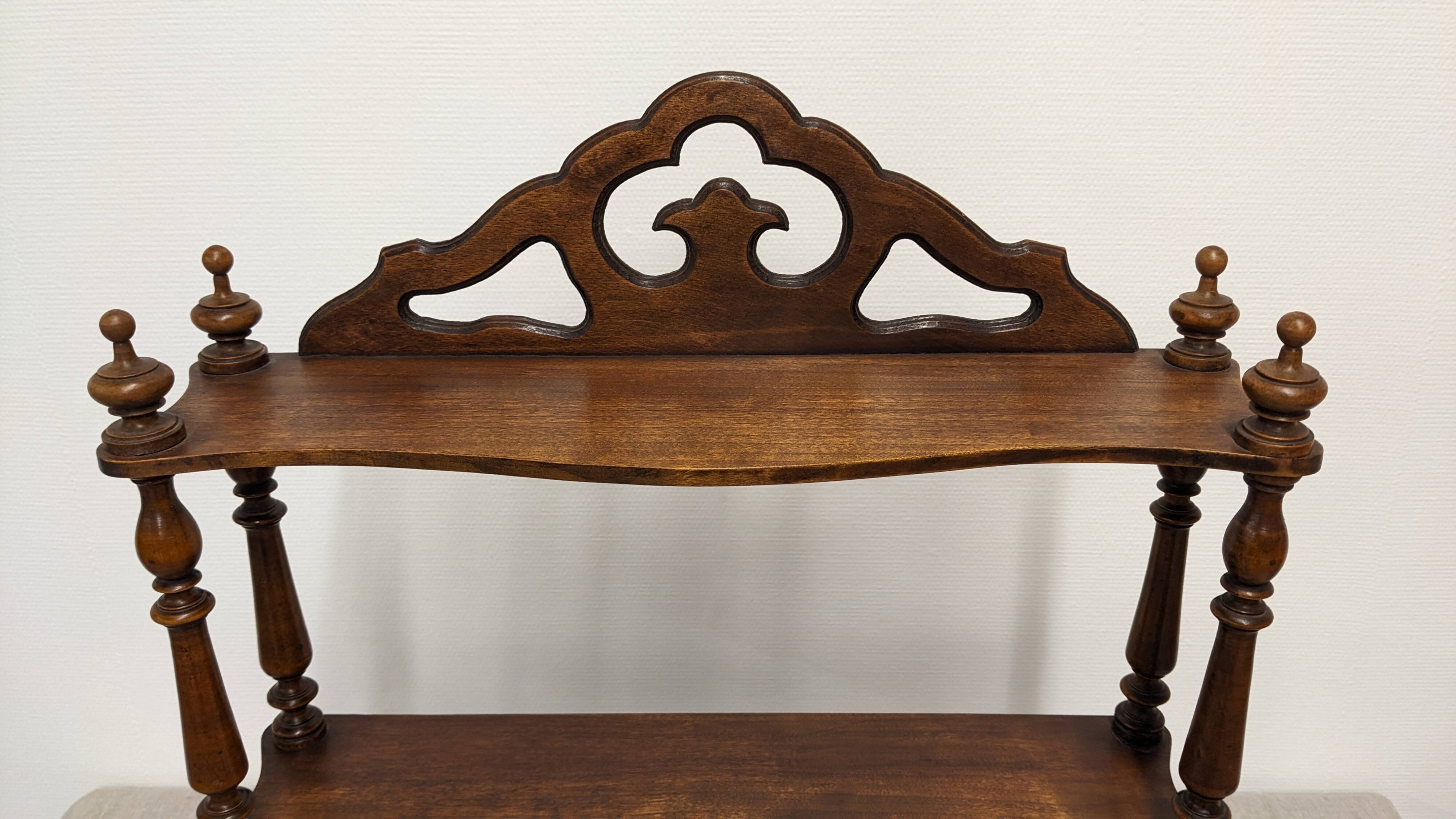 19th century mahogany wall shelf