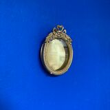 Golden round frame 9cm
