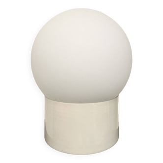 Opaline and metal ball lamp 1970