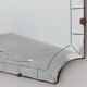 French Venetian Style Frameless Mirror with  Engraved Floral Motif, 1920s
