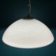 Vintage swirl murano glass pendant lamp Italy 1970s