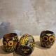 Vintage ceramic owl service signed Reber, 1960