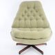 Chauffeuse pivotante scandinave verte