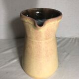 Old Accolay ceramic beige ceramic jug intage
