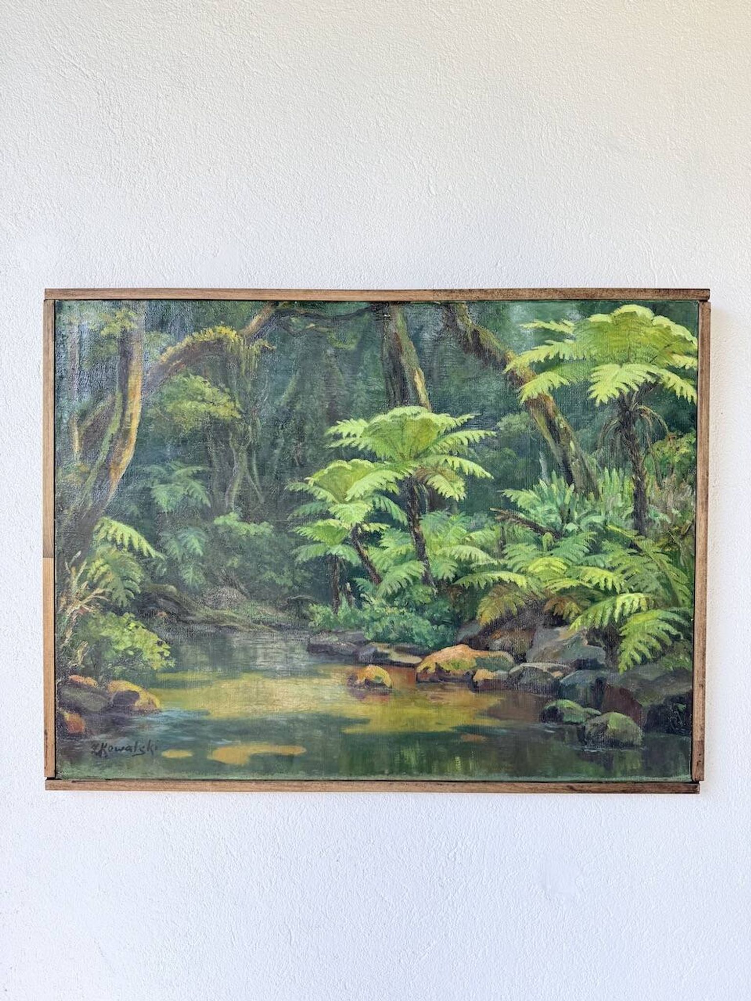 Oil painting "jungle" forest landscape