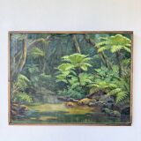 Oil painting "jungle" forest landscape