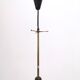 Vintage encased glass and brass pendant by Stilnovo, Italy