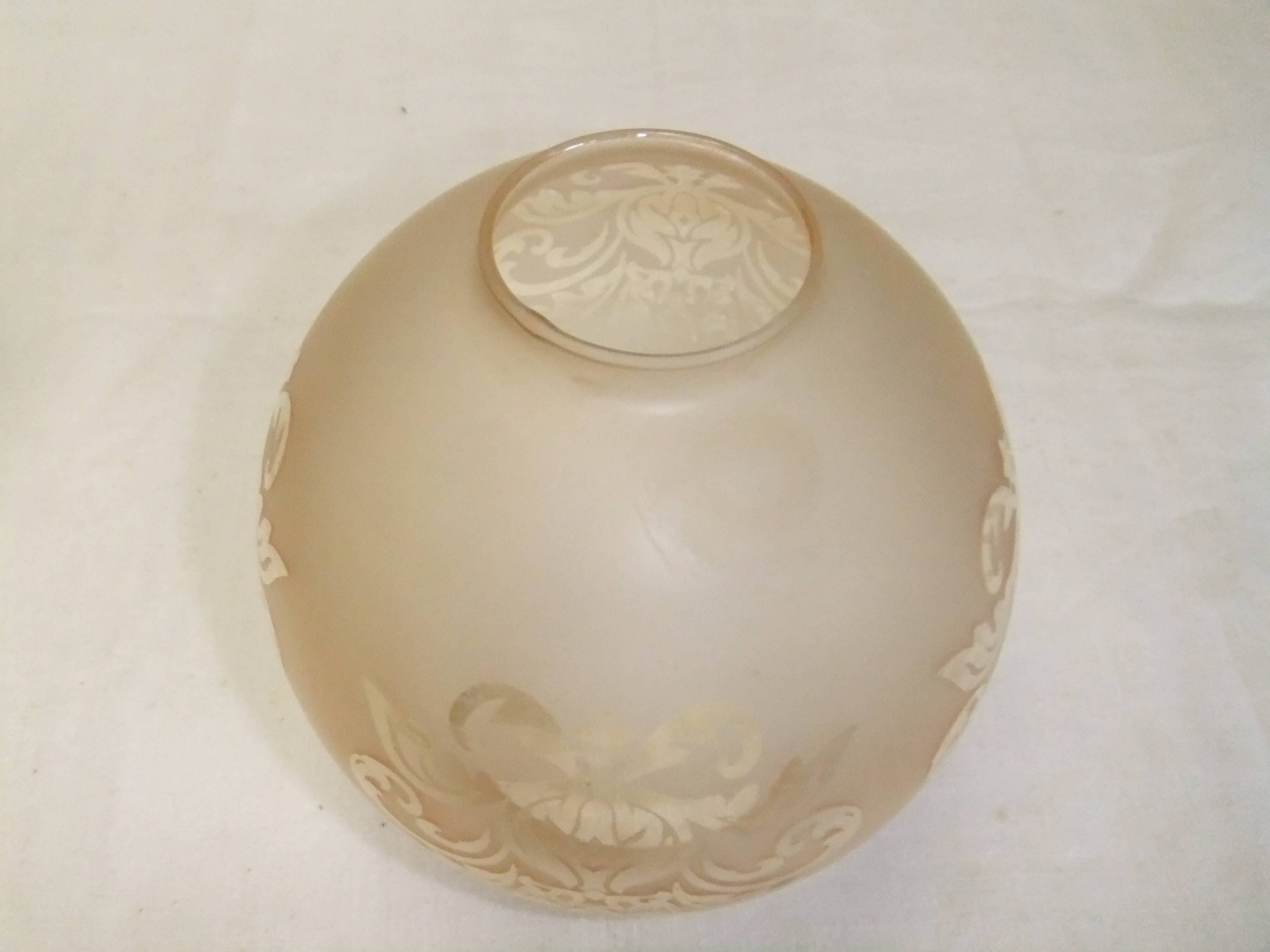 Tulip globe engraved glass for pendant lamp chandelier wall lamp