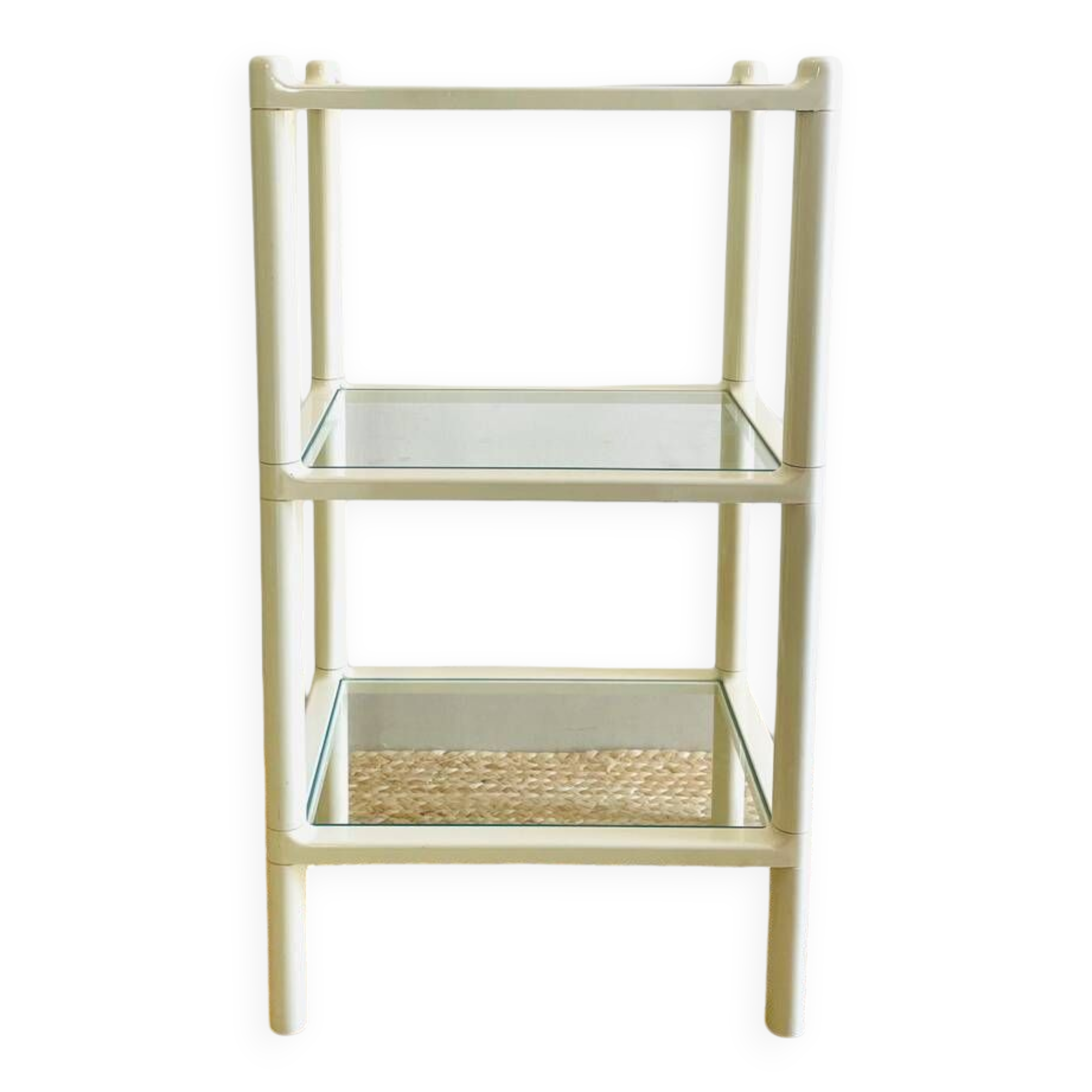Off-white Bakelite shelf by Makio Hasuike for Gedy 1970