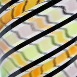 Glass vase "a canne" by Fratelli Toso with handles, Murano, Italy, circa