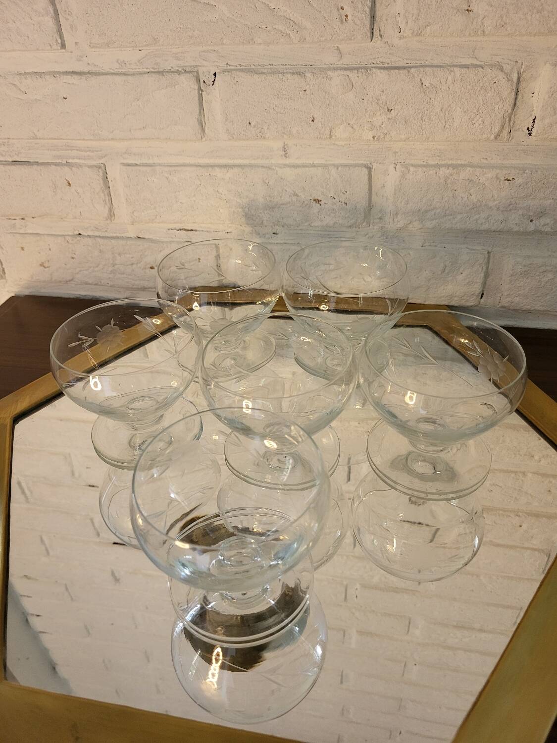 Vintage stemmed glasses