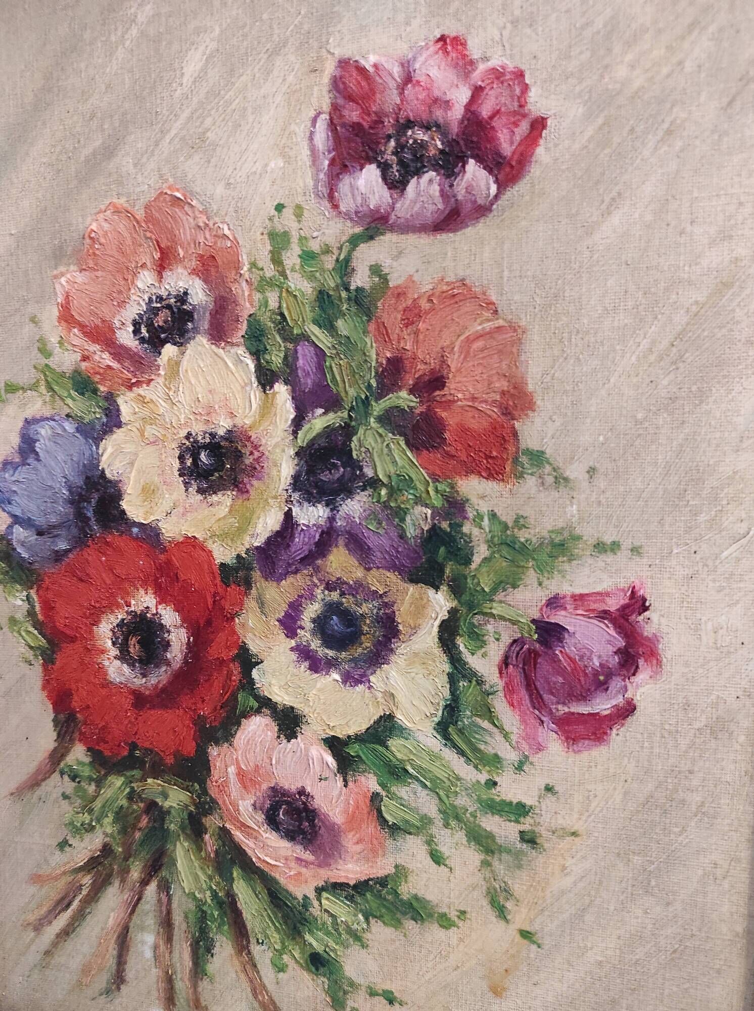 French vintage oil painting, signed G. Masuyer